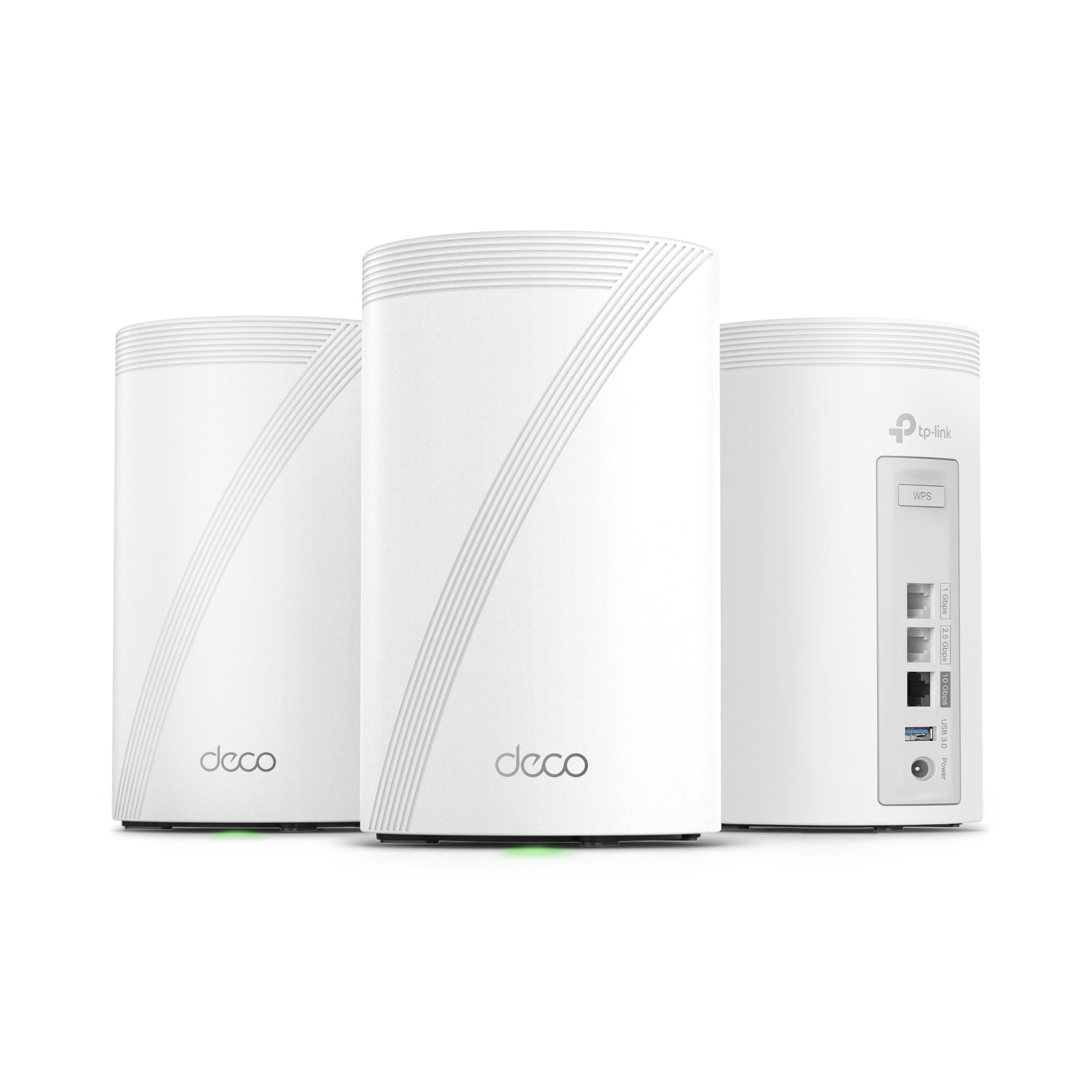 Deco 7 Pro Tri-Band BE14000 Wi-Fi 7 Mesh System, 10Gbps Internet, 3 Pack | 2026 PCGamer's Best Mesh Pick, 8-Stream 14Gbps, 10 WAN/LAN Ports, 8100 Sq.ft, 200 Devices, 320MHz, AI-Roaming (BE67 3-Pack)